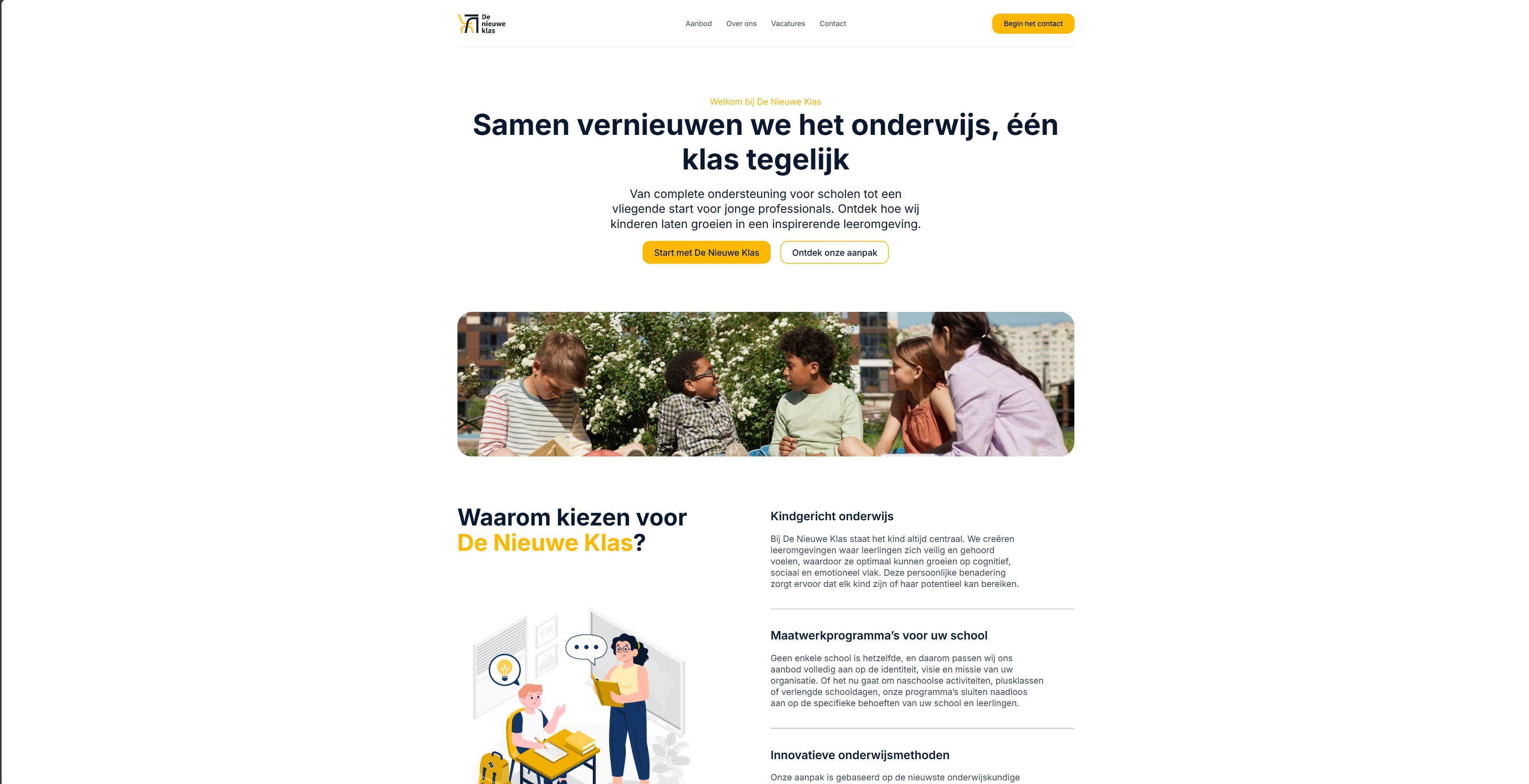 De Nieuwe Klas Website
